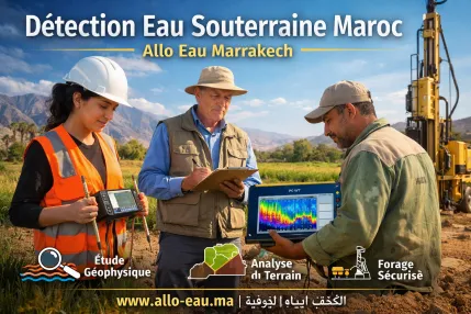 Détection eau souterraine au Maroc – étude géophysique Allo Eau Marrakech