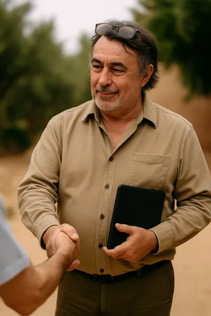 sourcier Maroc détection eau souterraine Marrakech scientifique avec calepin