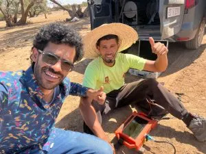 client Moustafa et Abdelmajid – détection eau souterraine Marrakech – Allo Eau Maroc