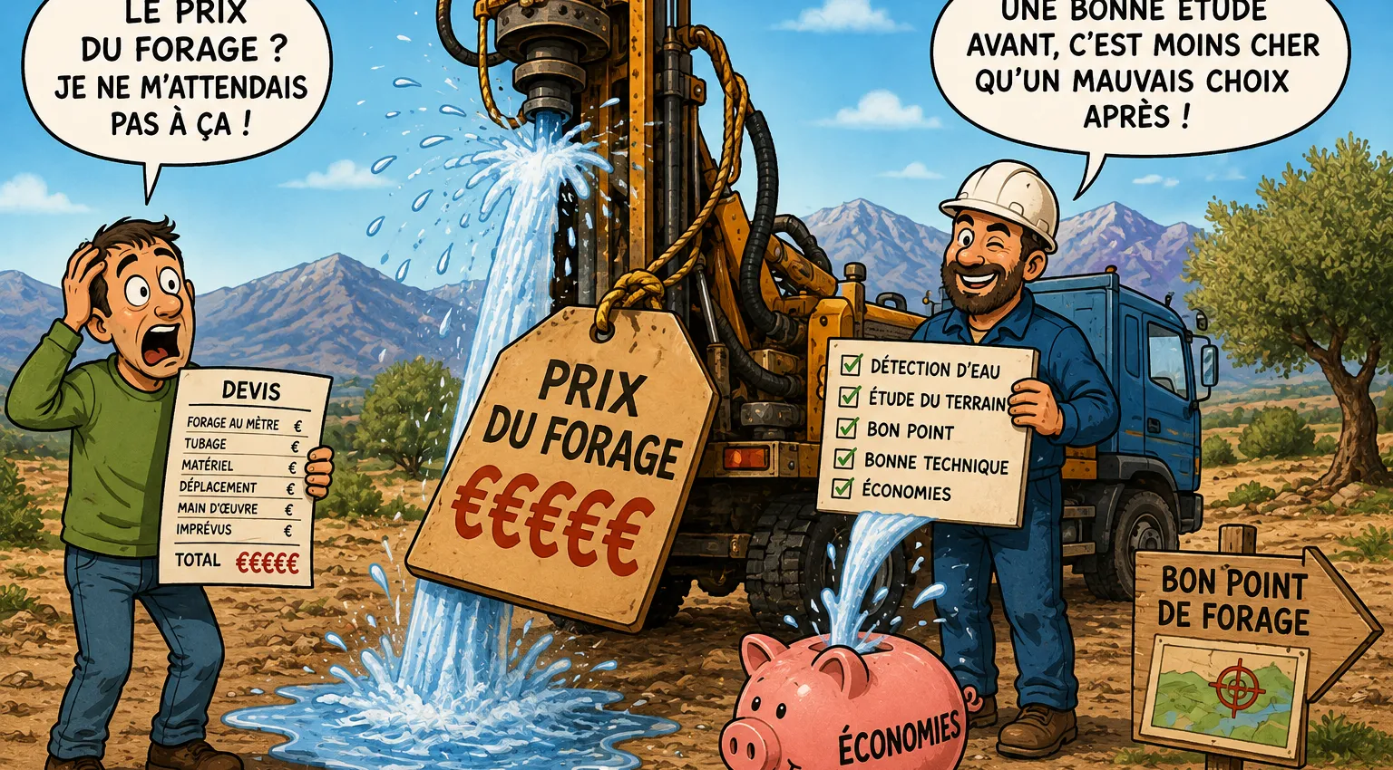 Illustration du prix d’un forage au Maroc et de l’importance de la détection d’eau avant forage