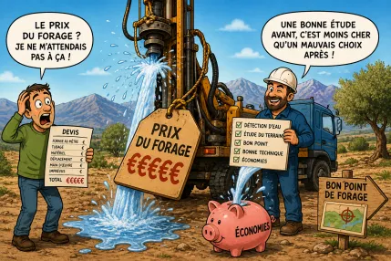 Illustration du prix d’un forage au Maroc et de l’importance de la détection d’eau avant forage