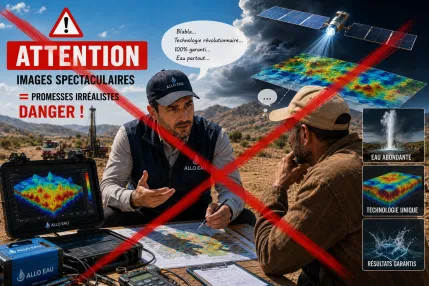 Détection d’eau souterraine au Maroc : attention aux images spectaculaires et aux promesses irréalistes