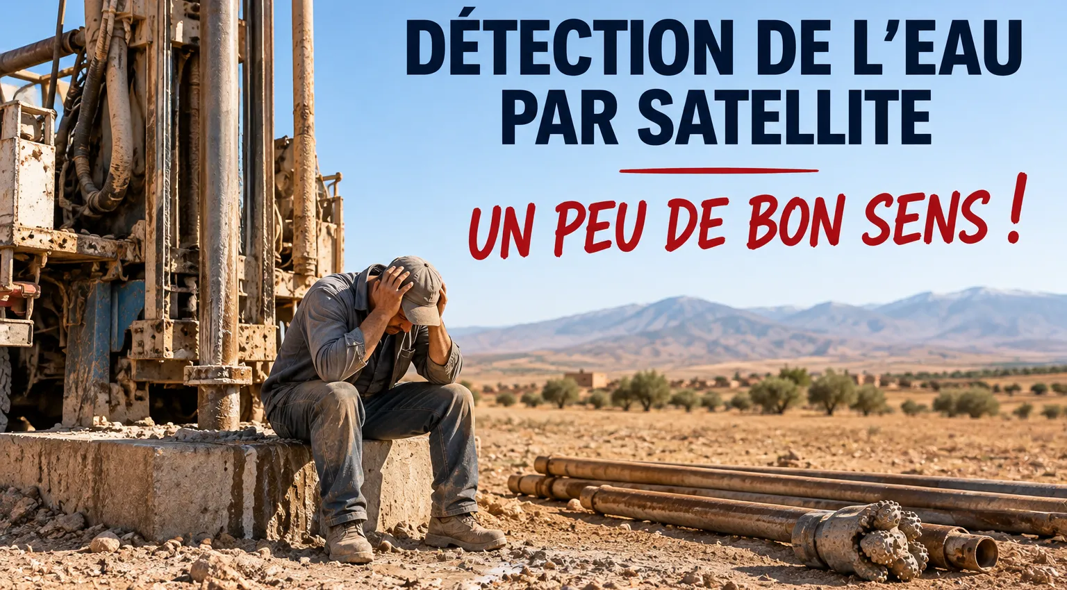 Détection de l’eau par satellite et forage sec
