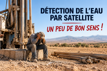 Détection de l’eau par satellite et forage sec