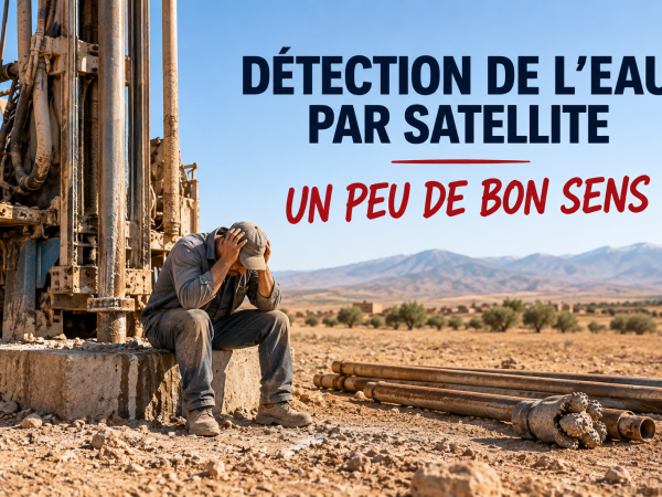 Détection de l’eau par satellite et forage sec