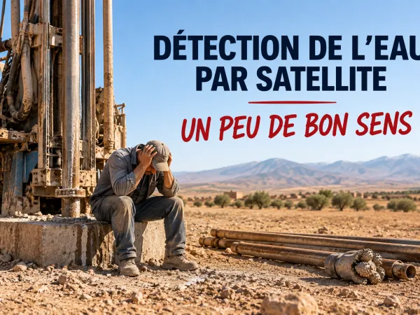 Détection de l’eau par satellite et forage sec